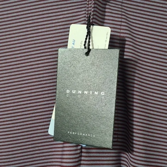 Dunning Purple Striped Golf‎ Polo Shirt Size Small New - Picture 4 of 6